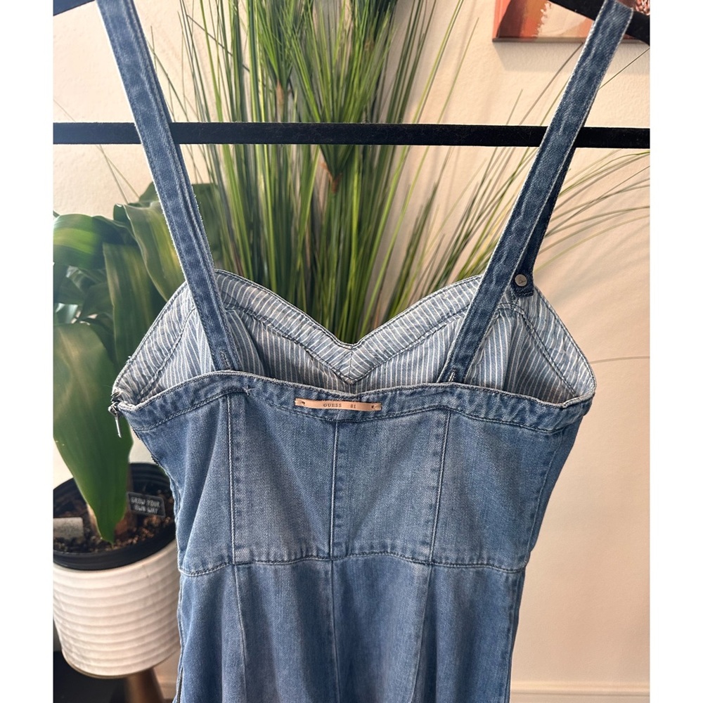 GUESS Culotte Denim Jumpsuit - Size 4 - Picture 9 of 15